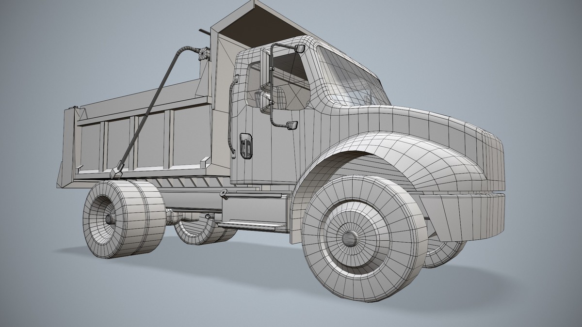 White Dump Truck (330)