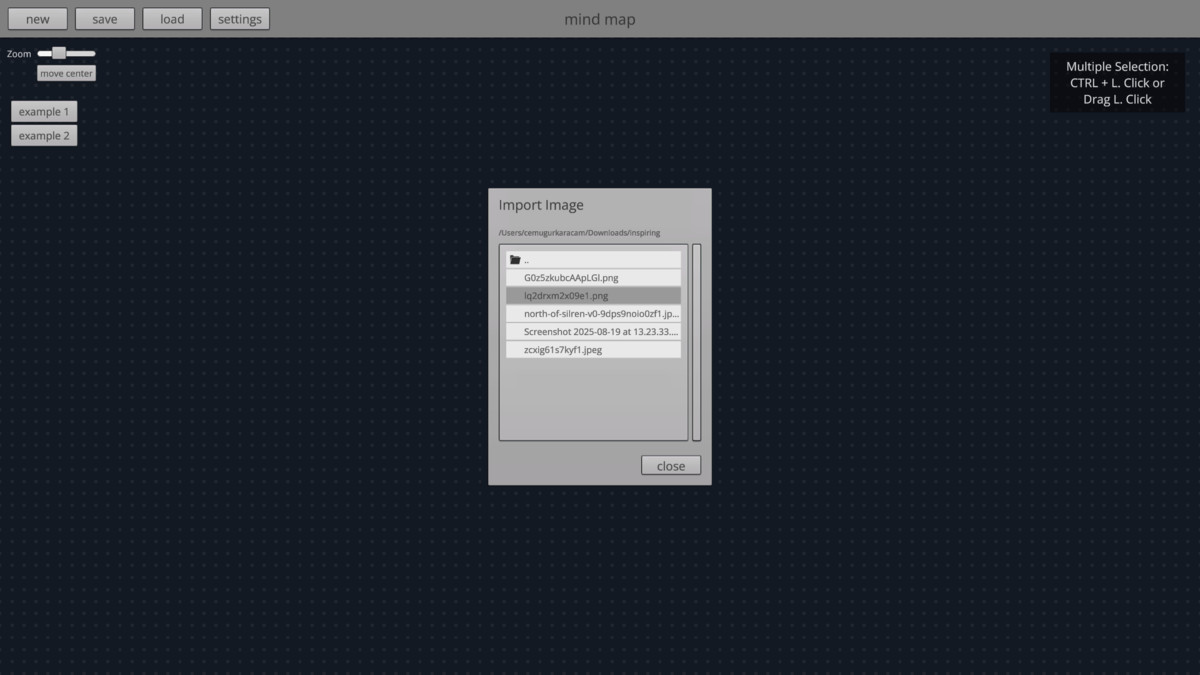 Runtime Mind Map Node Editor