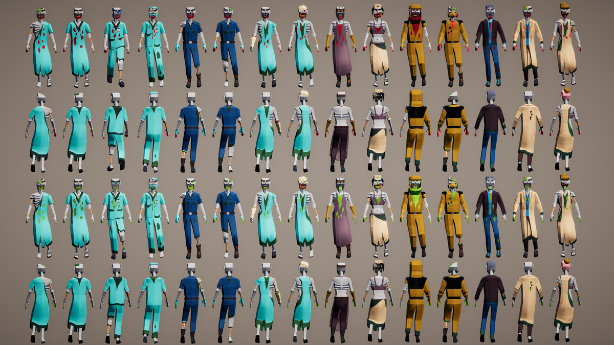 3D Characters Lowpolly Bundle 6