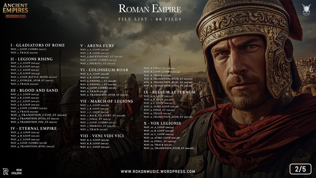 Ancient Empires Battle Music Bundle