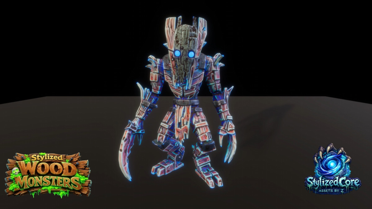 Wood Monsters Pack 1 – 4 Stylized Animated Creatures (LOD + Skins)