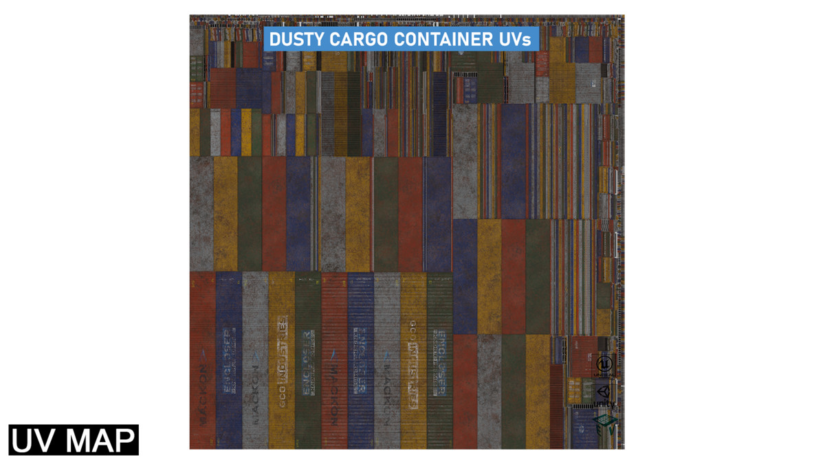 Old Dusty 5 Cargo Container Single Mat URP HDRP Textures