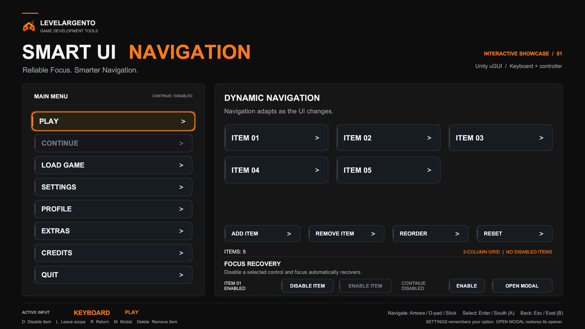 Smart UI Focus & Navigation