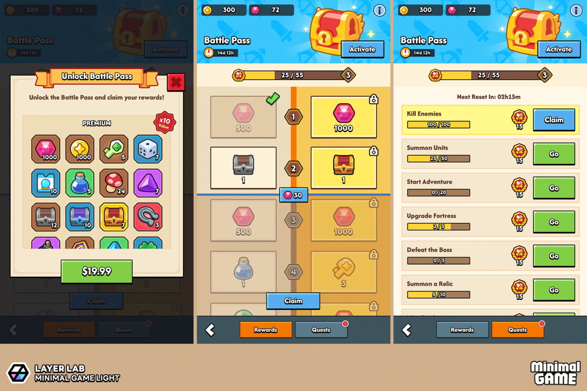GUI Pro - Minimal Game Light(+PSD)