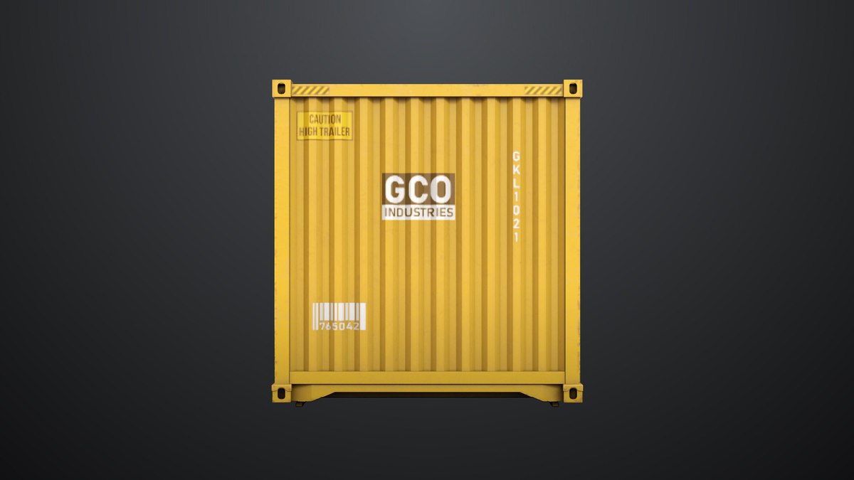 5 Cargo Container 20ft Single Mat URP HDRP Textures
