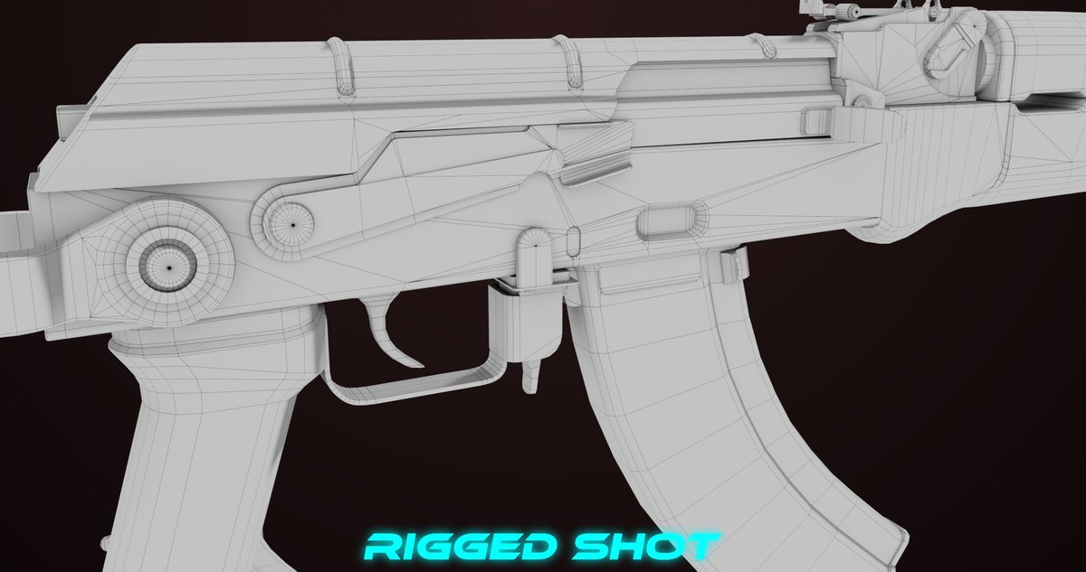 AKMS Light Machine Gun 10 Metal URP HDRP Textures