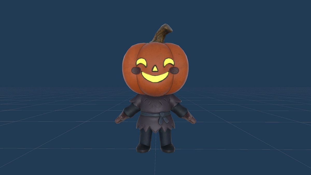 Cute Scarecrow Low Poly
