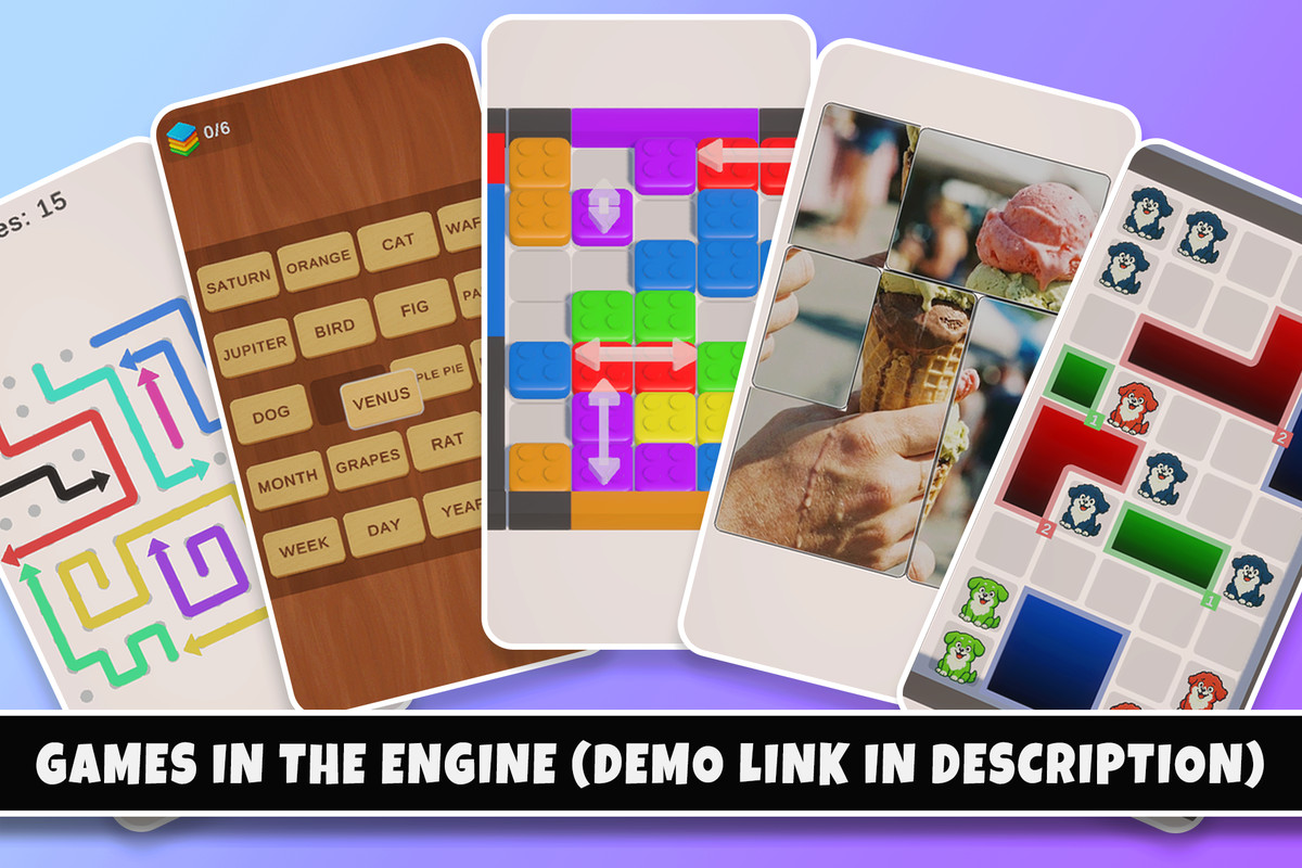 HyperCasual Game Engine - Mobile Puzzle Templates Kit