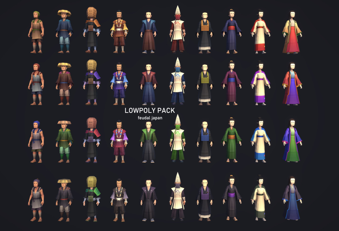 LowpolyPack_Feudal Japan