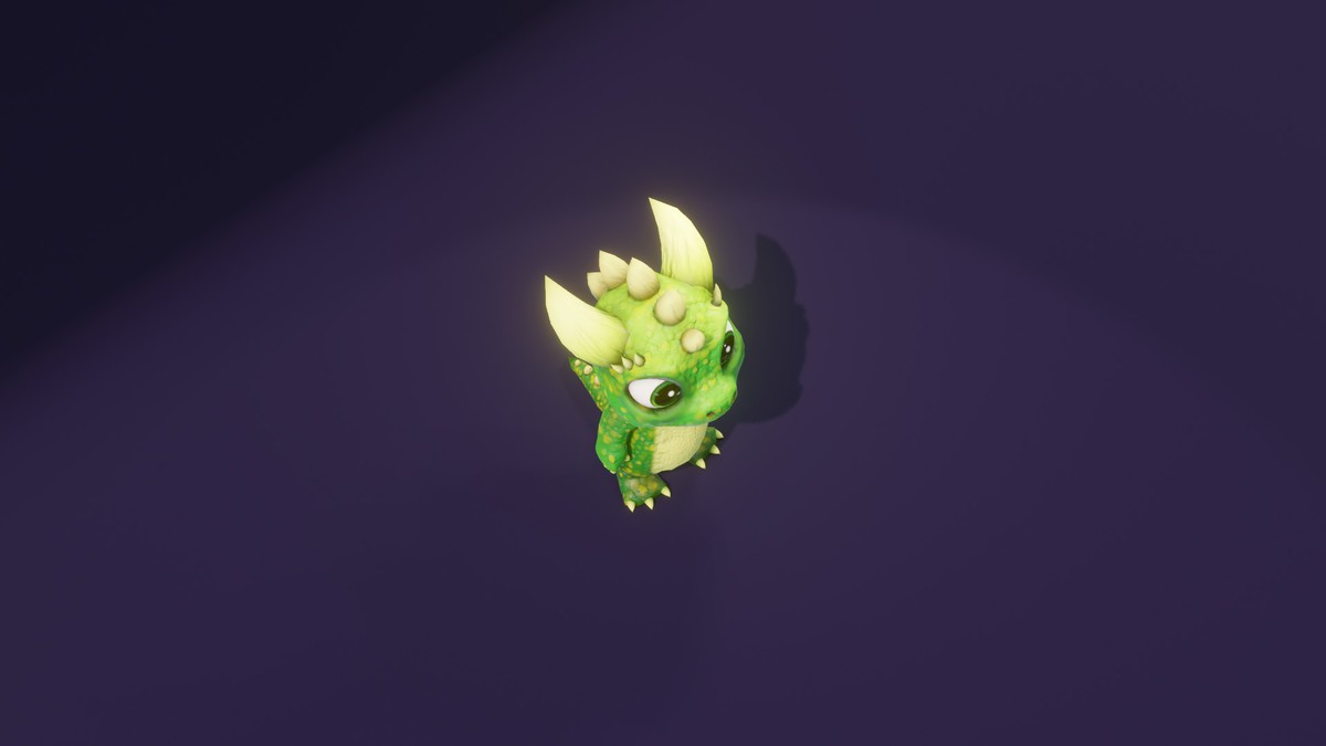 Cartoon Green Dinosaur 3D Model – Animated Character