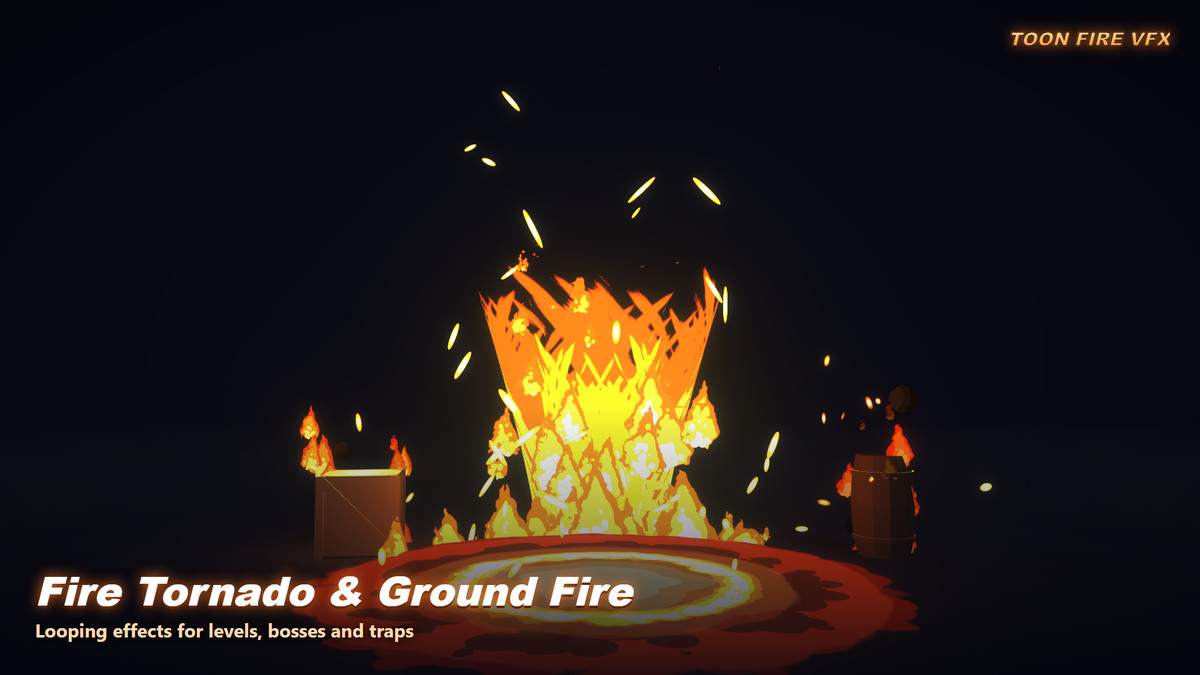 Toon Fire VFX Pack — 100 Stylized Fire Effects