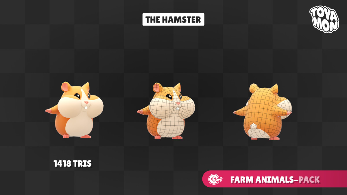 Stylized Farm Animals Pack - Low poly