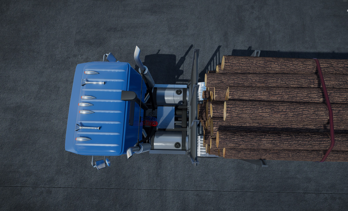 Cabover log truck