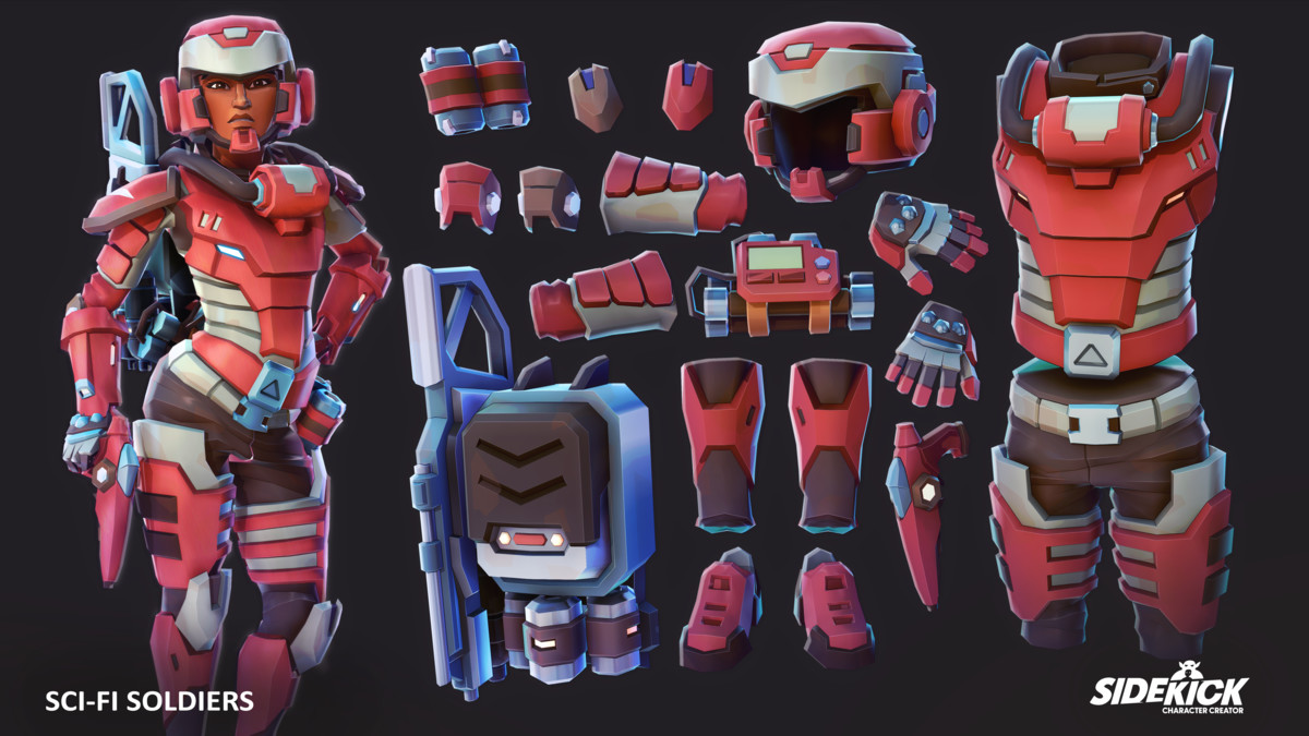 Sci-Fi Soldiers – Sidekick Modular Characters by Synty