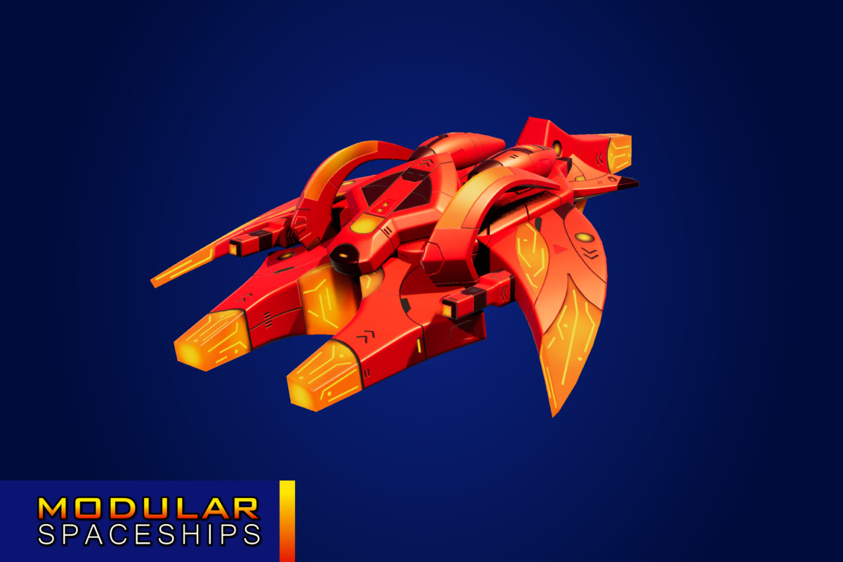 Sci-Fi Alien Modular Spaceship Proton Legacy