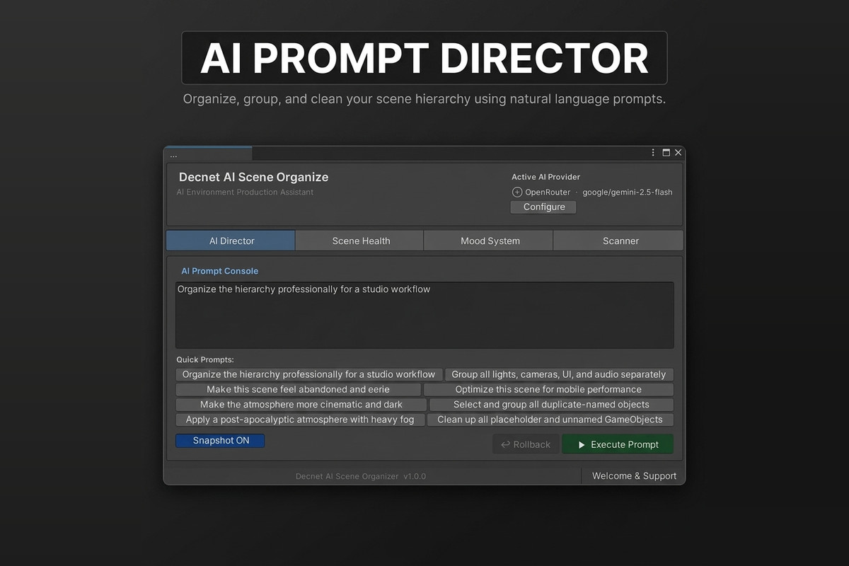 AI Scene Organizer - Intelligent Hierarchy Cleanup & Workflow Automation