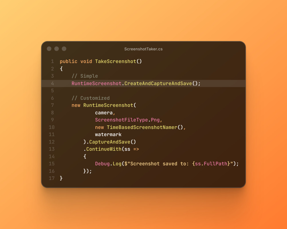 Runtime Screenshot Pro