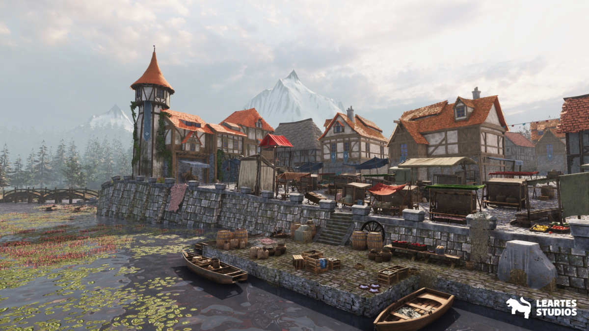 Medieval Lakeside Town