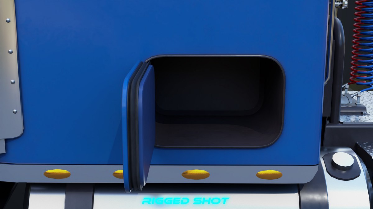 Heavy Truck Chassis 07 Blue and Green URP HDRP Textures