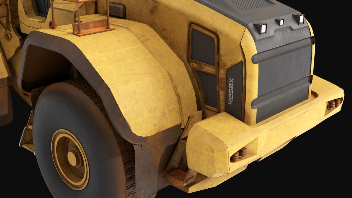 Dirty Mining Truck 02 URP HDRP Textures