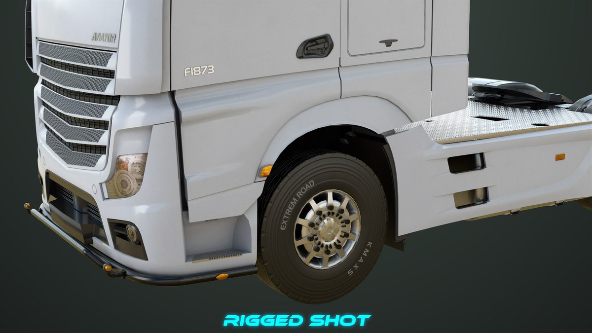 Heavy Truck Chassis 03 With Interior URP HDRP Textures