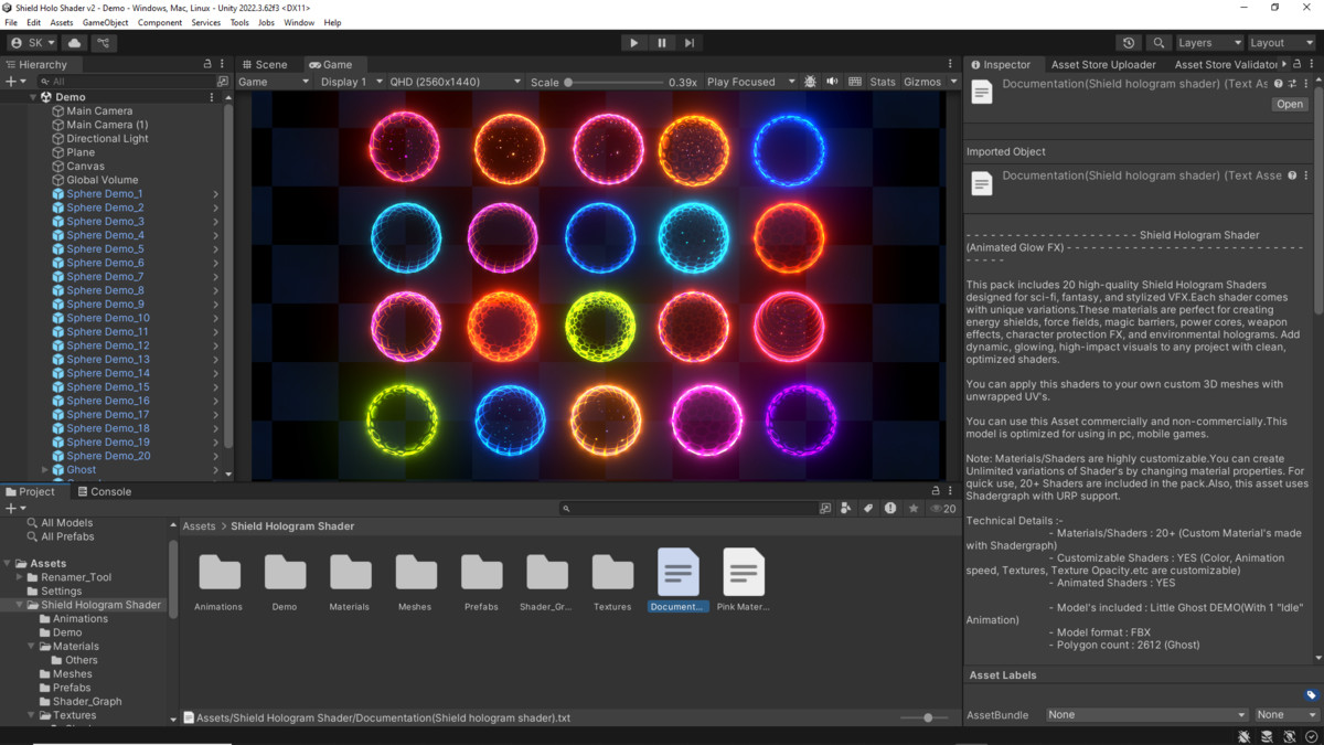 Shield Hologram Shader