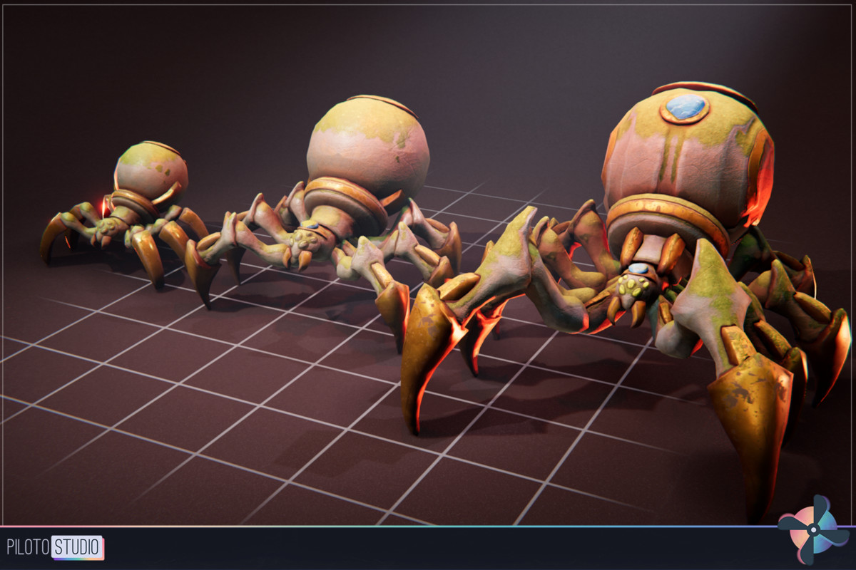 Spider Construct - 3 Characters + Animations
