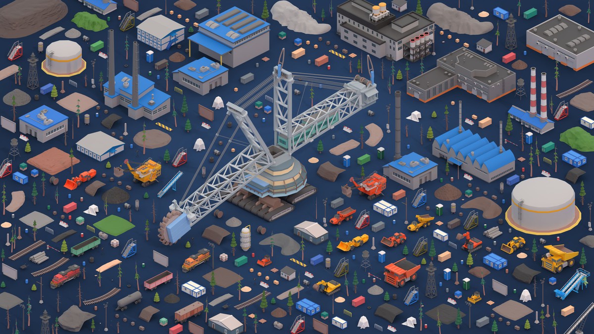 Mining Industry - Low Poly 3D Models Pack