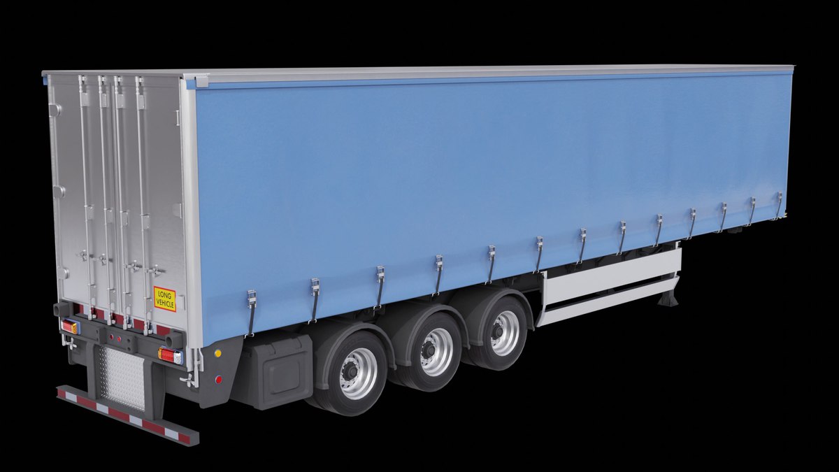 Curtainsider Semi Trailer URP HDRP Textures