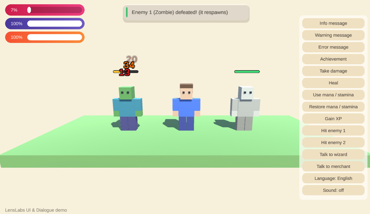 LensLabs UI & Dialogue