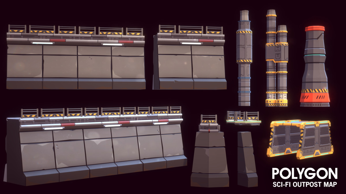 POLYGON - Sci-Fi Outpost Map - Art by Synty