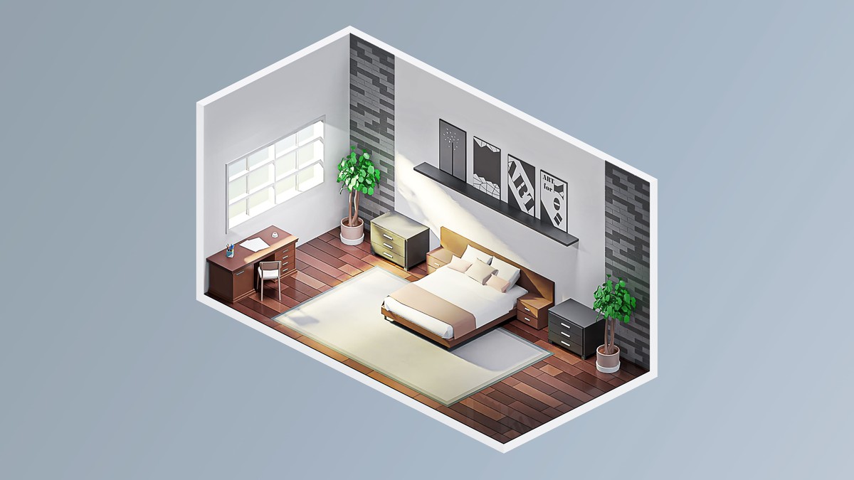 Interior 7 - Low Poly 3D Models Pack