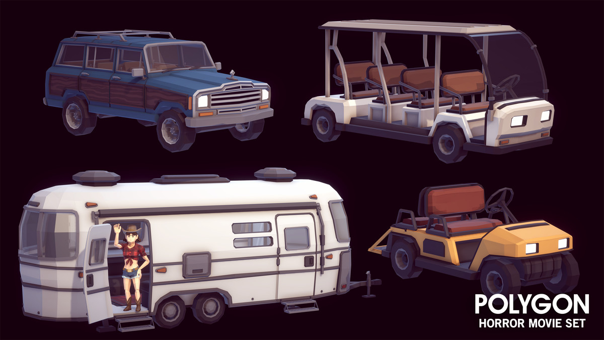 POLYGON - Horror Movie Set - Low Poly 3D Art by Synty