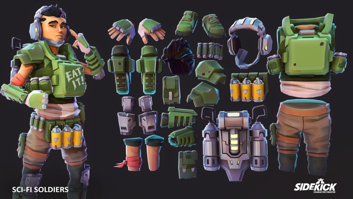 Sci-Fi Soldiers – Sidekick Modular Characters by Synty