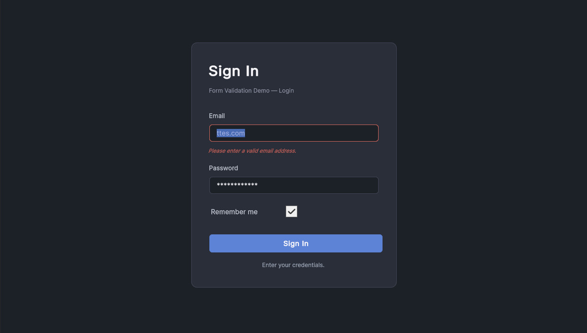 UI Toolkit: Form Validation