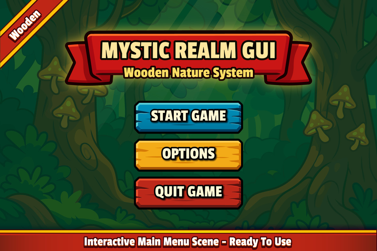 Mystic Realm - Wooden GUI Pack