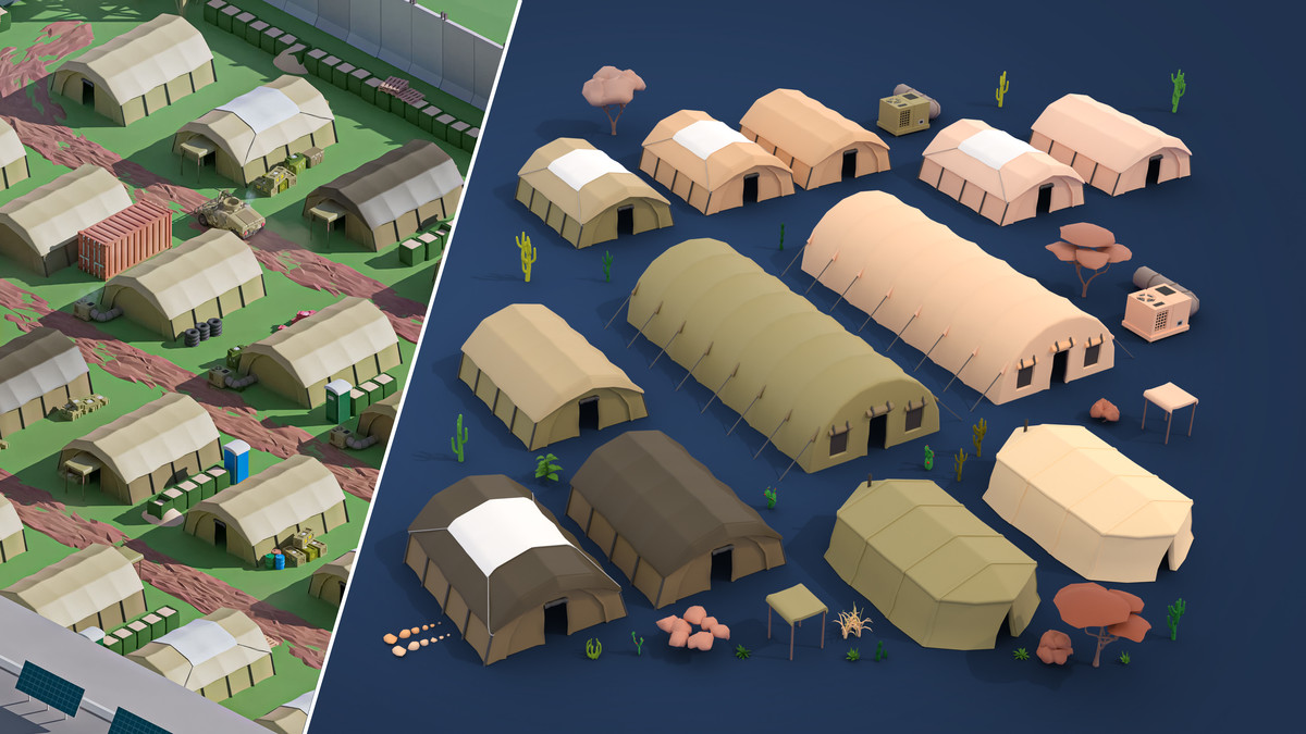 Military 2 - Low Poly 3D Models Pack