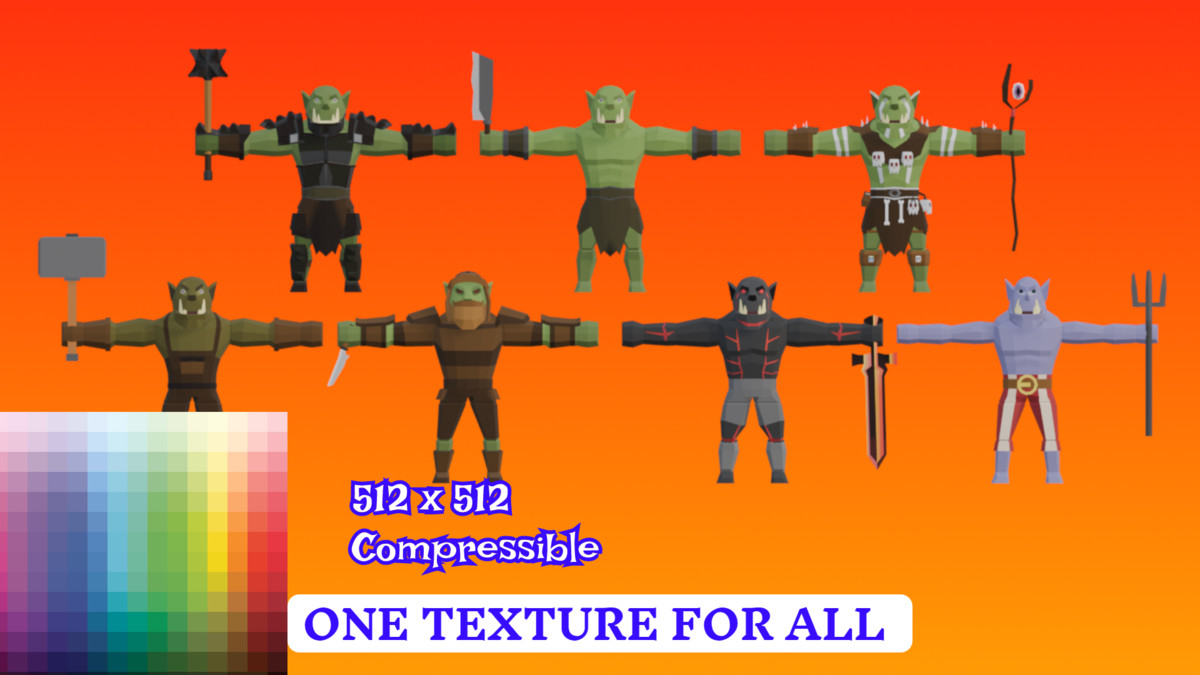 LOWPO: Orc – Low Poly Fantasy Character Pack