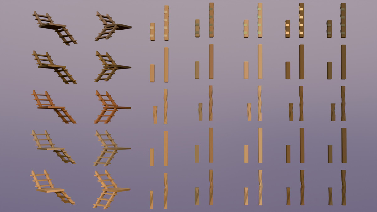 Low Poly 3D Medieval Town Assets
