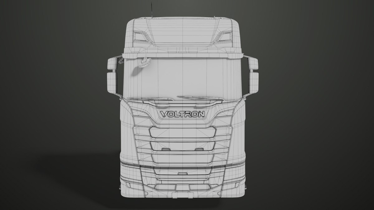 Heavy Truck Chassis 06 Interior Blue and Green URP HDRP Textures