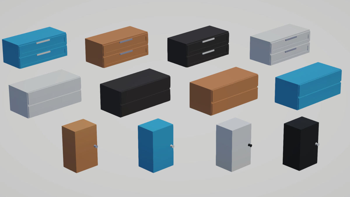 Low Poly Interior Houses – Modular Home Assets Pack