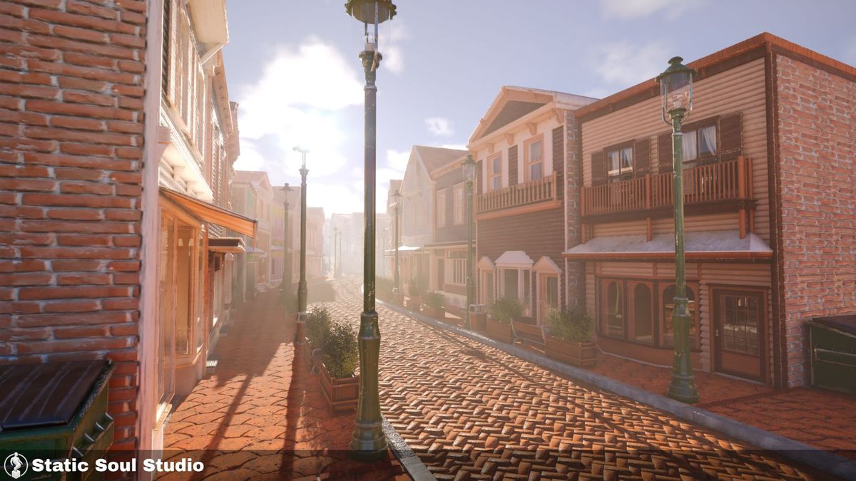 Town Stores & Streets ( Shop Interiors , Modular Roads , Color Variations )