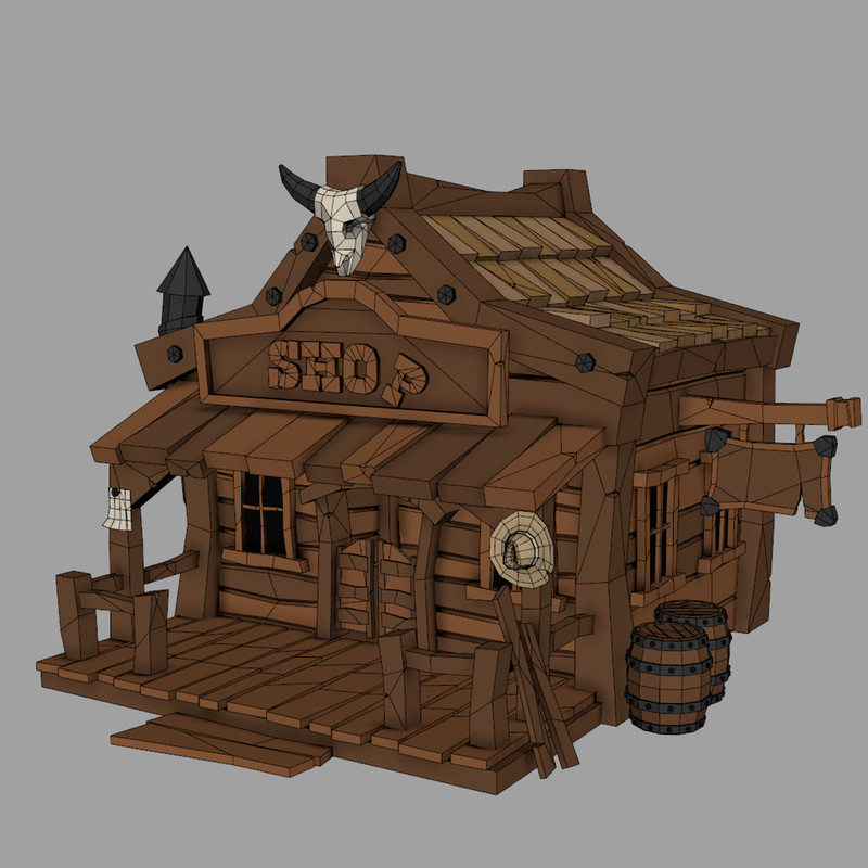 12 Wild West Buildings Pack