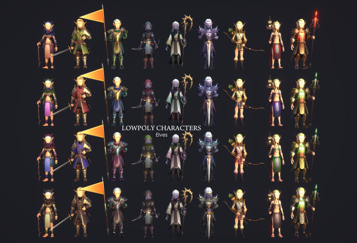 LowpolyCharacters_Elves