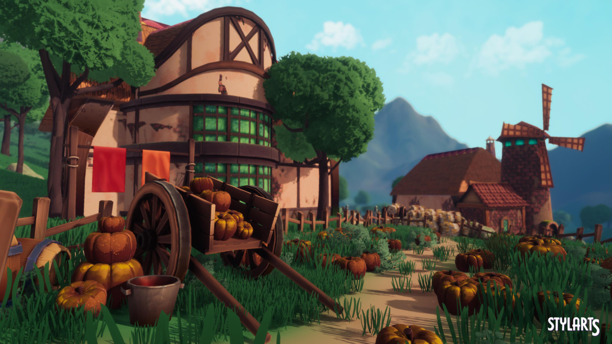 Stylized Windmill Valley Environment