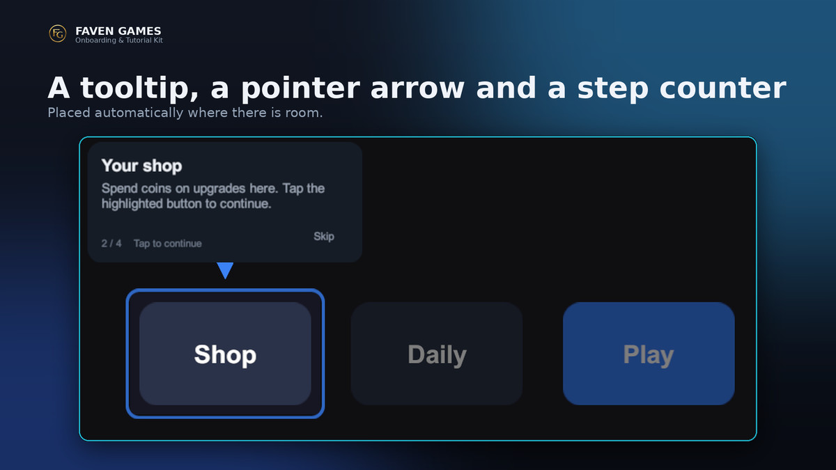 Onboarding & Tutorial Kit: spotlight tutorials, coach marks & step flows