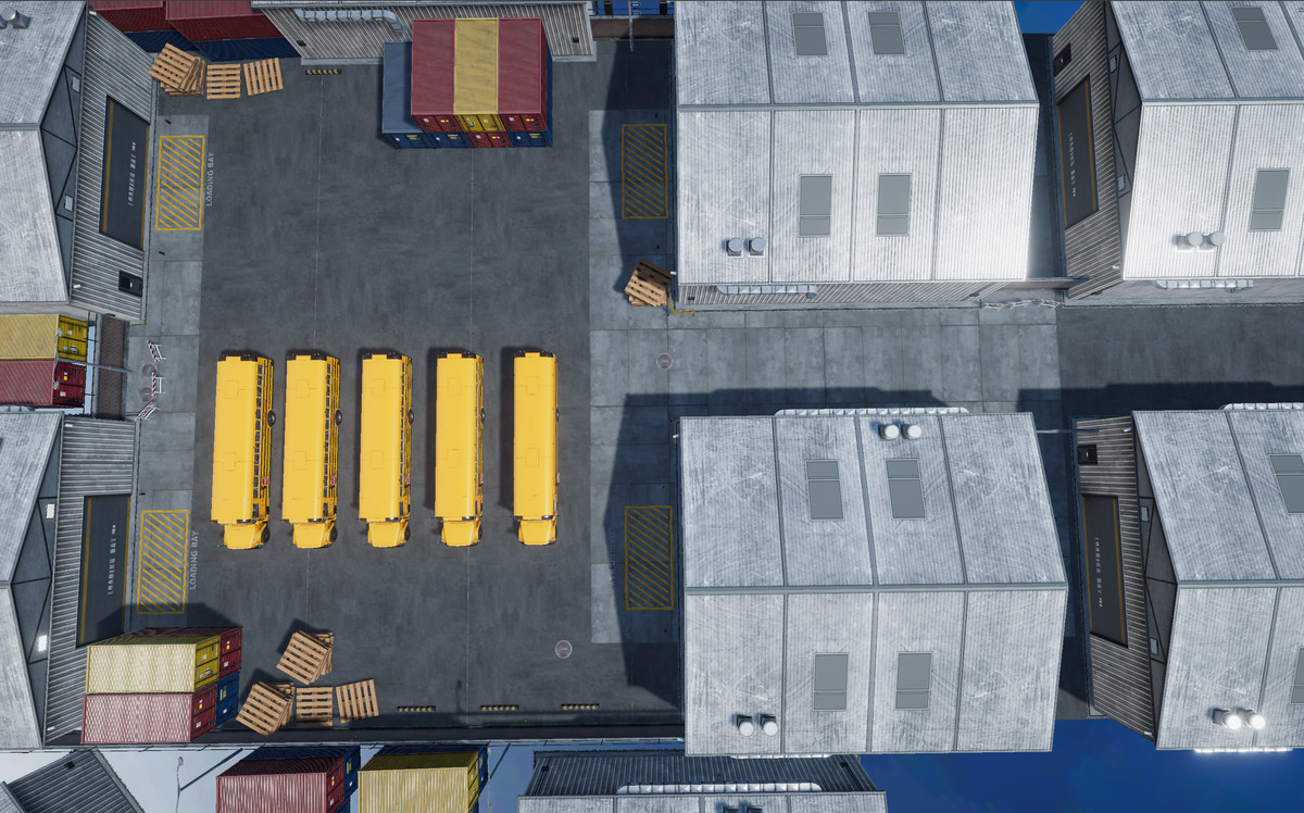 80s generic american school bus