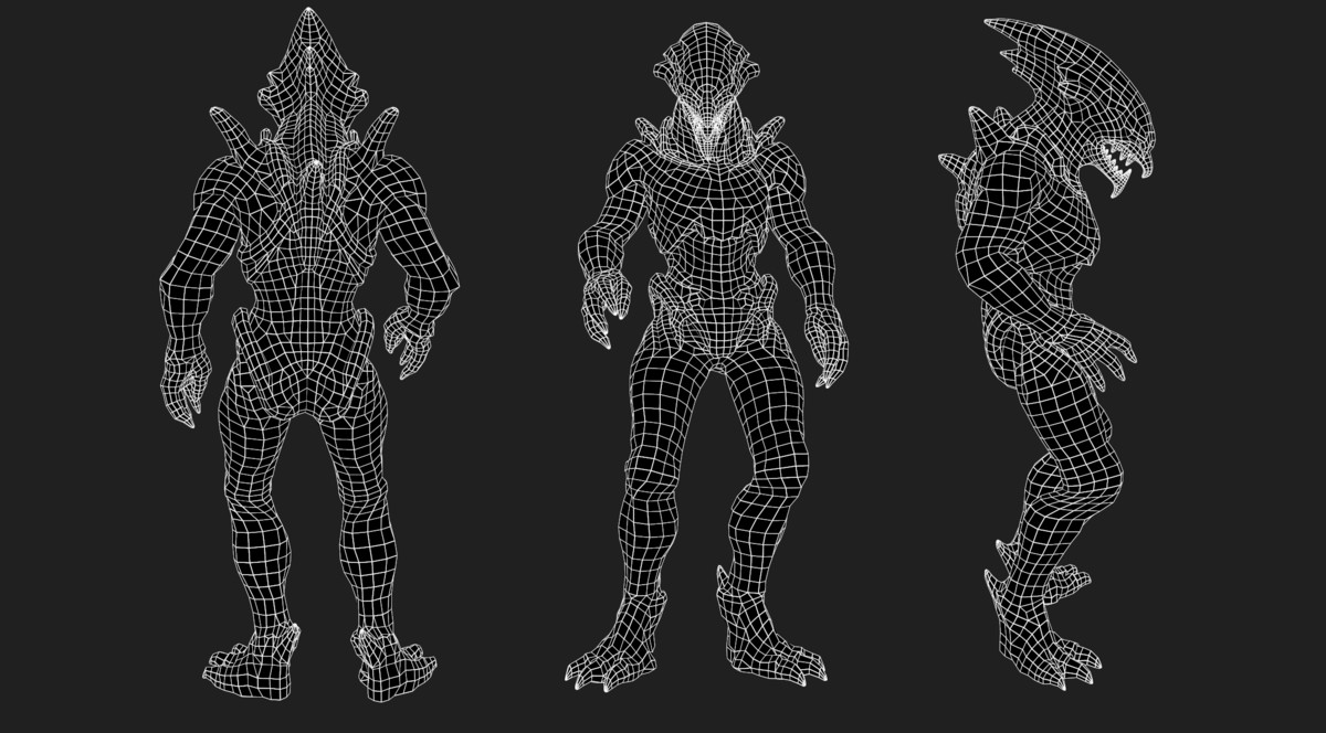 Alien Spitter – Sci-Fi Ranged Enemy (Rigged Game Ready Character)