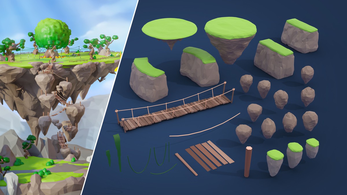 Fantasy - Low Poly 3D Models Pack