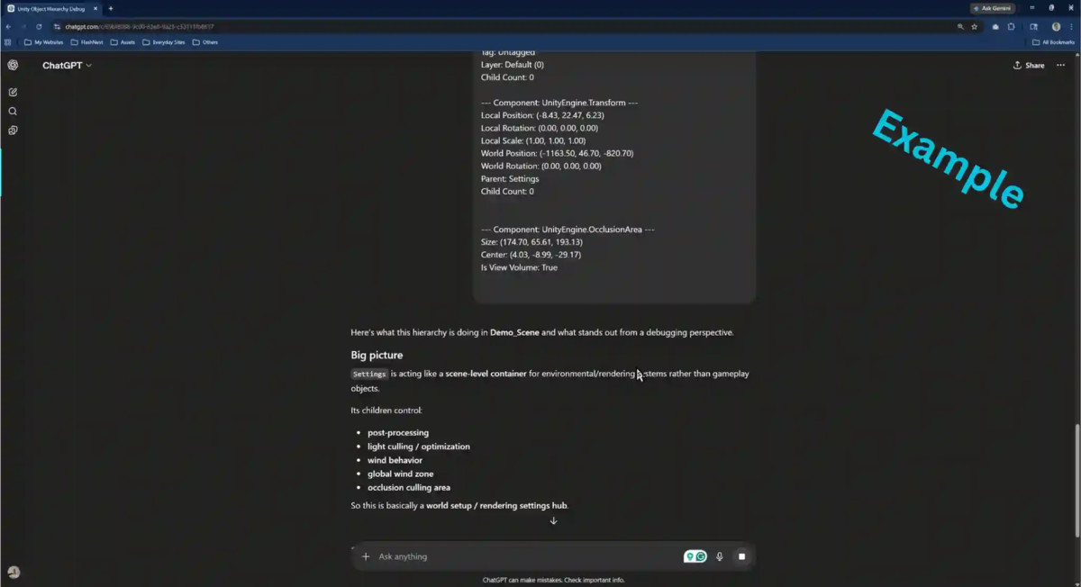Copy GameObjects for ChatGPT - AI Debug Snapshot